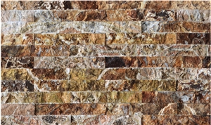 Brown Traonyx Travertine Split Face Natural Stone Veneer