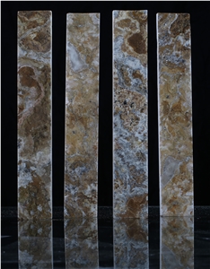 Brown Traonyx Travertine Split Face Natural Stone Veneer