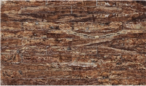 Brown Travertine Split Face Vein Cut Stone Veneer
