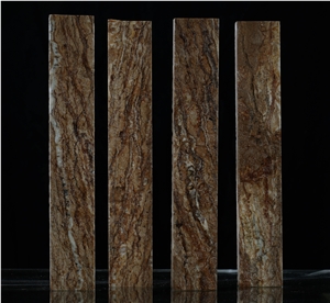 Brown Travertine Split Face Vein Cut Stone Veneer