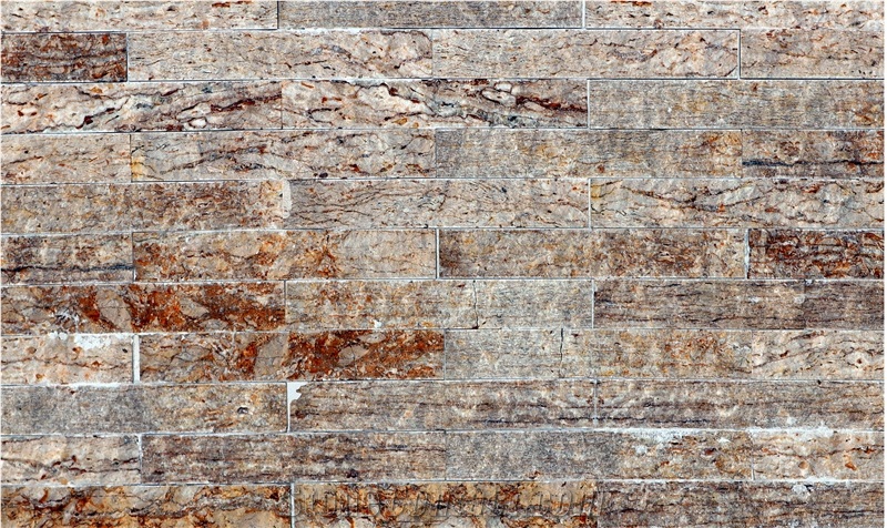 Cream Travertine Split Face Stone Veneer,Cultured Stone