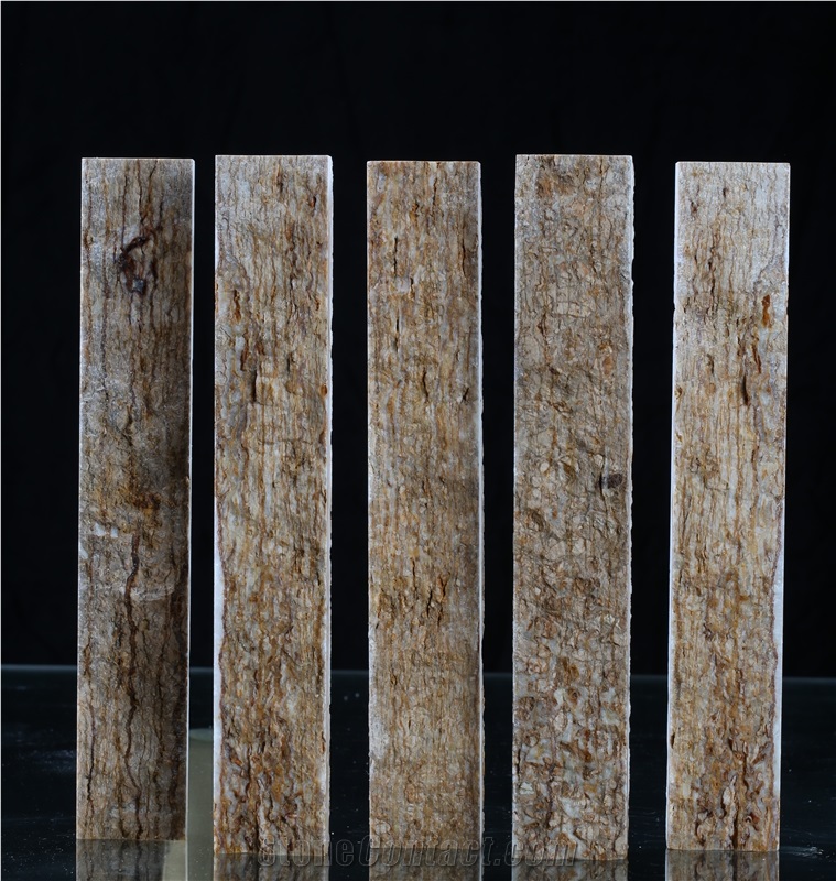 Cream Travertine Split Face Stone Veneer,Cultured Stone