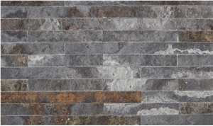 Gray Travertine Split Face Stone Veneer