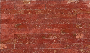 Red Travertine Split Face Wall Veneer