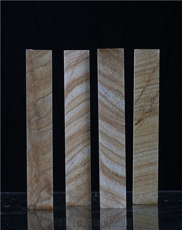 Yellow Travertine Split Face Natural Stone Veneer,Cultured Stone