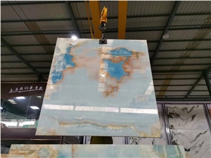 Chinese Blue Purple Onyx Slabs for Interior