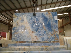 Chinese Blue Purple Onyx Slabs for Interior