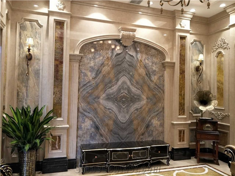 Jade Slab Palissandro Marble Slabs Book Match