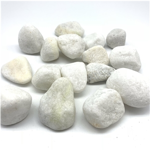 Snow White Natural Pebbles Gravel Stone 10-30mm