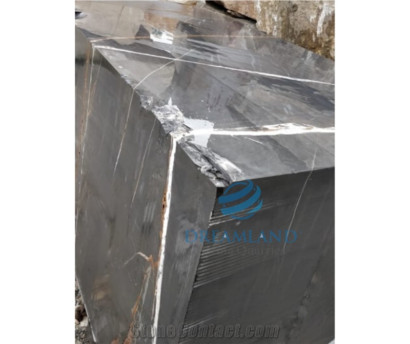 Noir Aziza Black Marble Block, Tunisia Black Marble