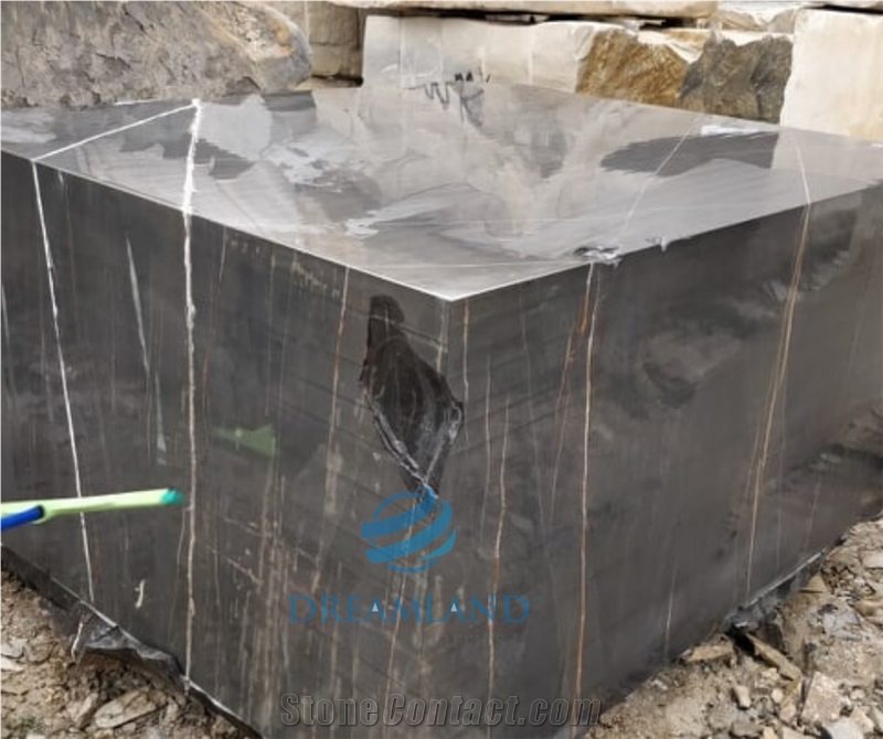 Noir Aziza Black Marble Block, Tunisia Black Marble