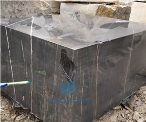 Noir Aziza Black Marble Block, Tunisia Black Marble