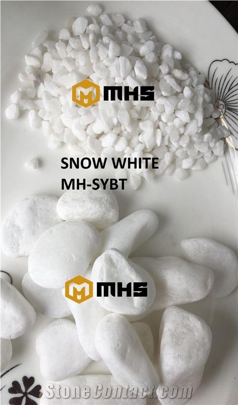 Crystal White Tumbled Pebble Vietnam