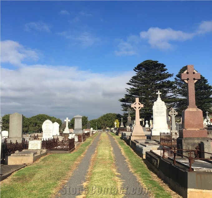 Exclusive Darker Brown Granite Tombstone