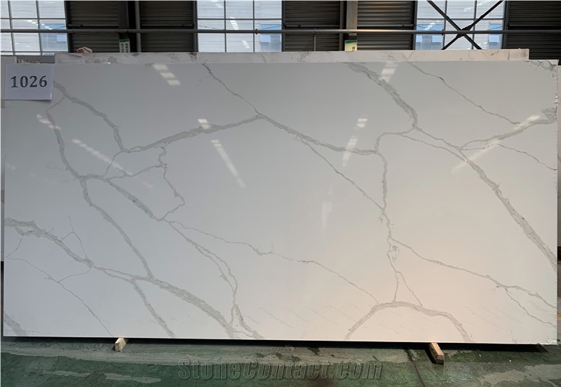 High Quality Calacatta Artificial Quartz Slabs