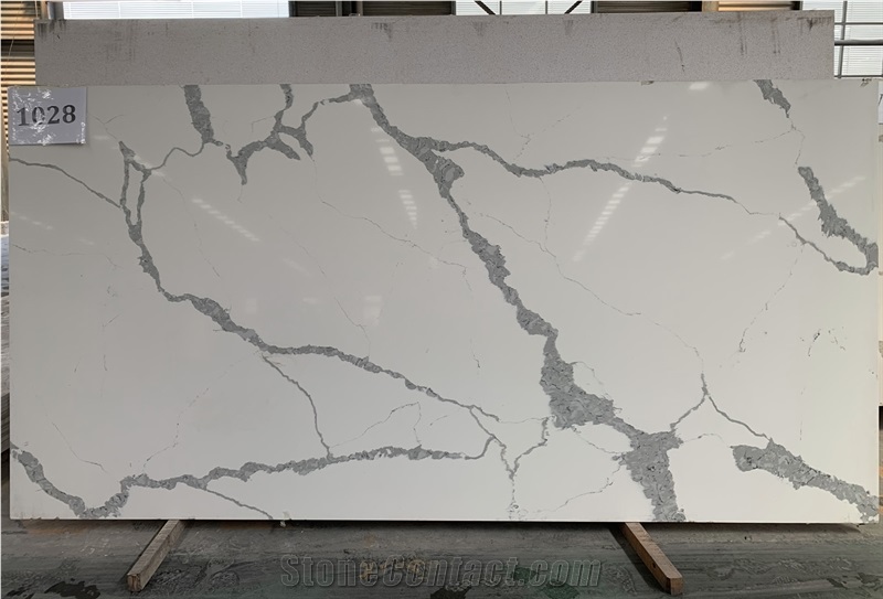 High Quality Calacatta Artificial Quartz Slabs