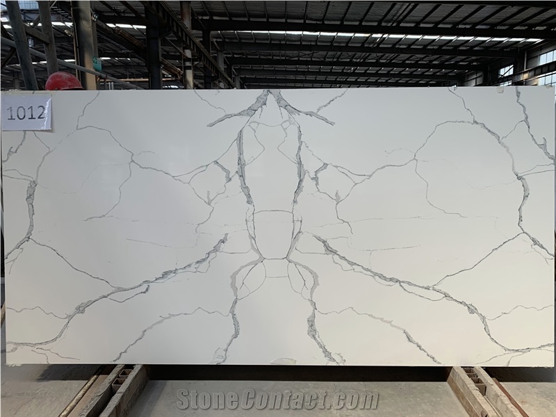High Quality Calacatta Artificial Quartz Slabs