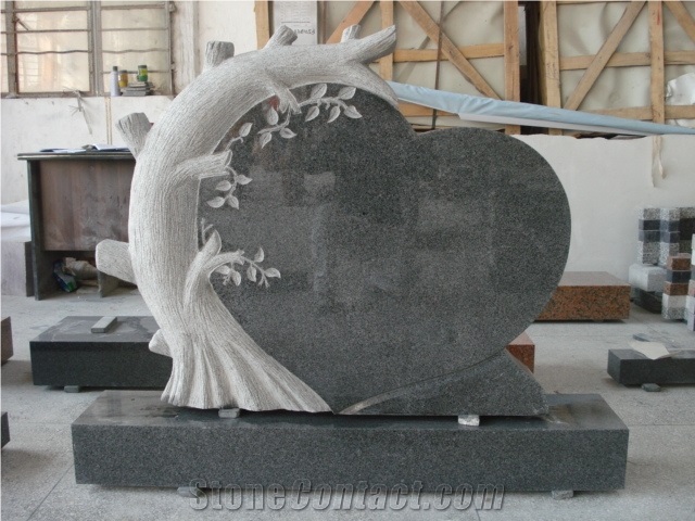 Portuguesa Style Black Granite Monument Headstone