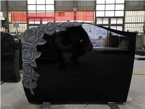 Black Granite Tombstone Headstone