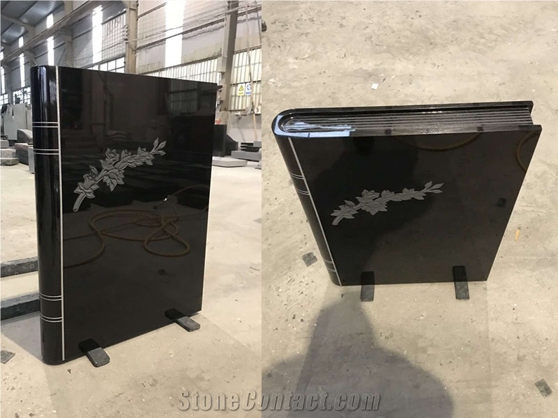 Black Granite Tombstone Headstone