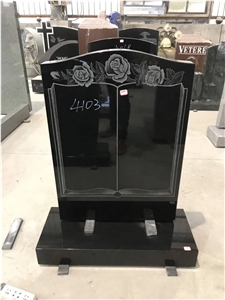 Black Granite Tombstone Headstone