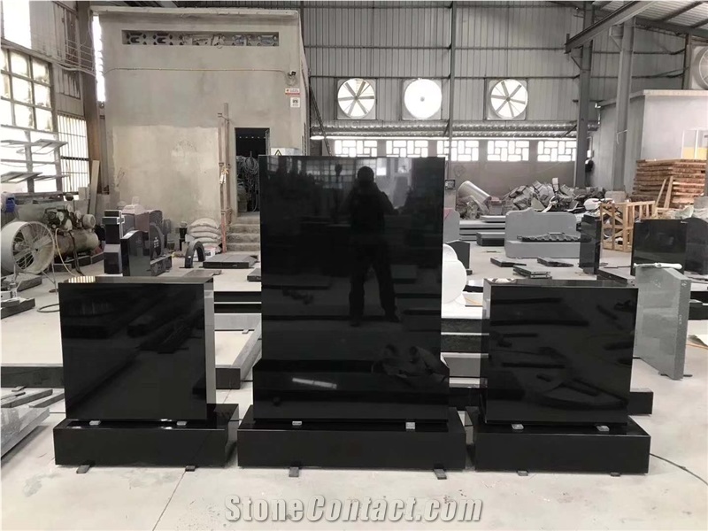 Black Granite Tombstone Headstone