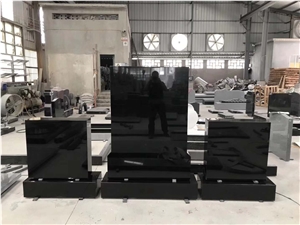 Black Granite Tombstone Headstone