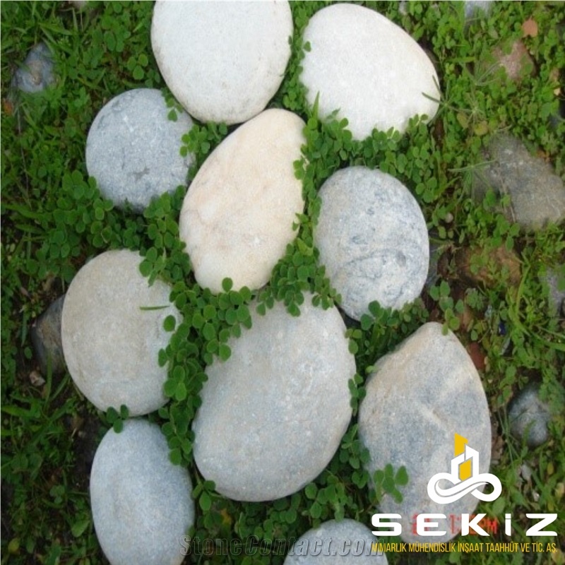 Light Grey Flat Pebbles