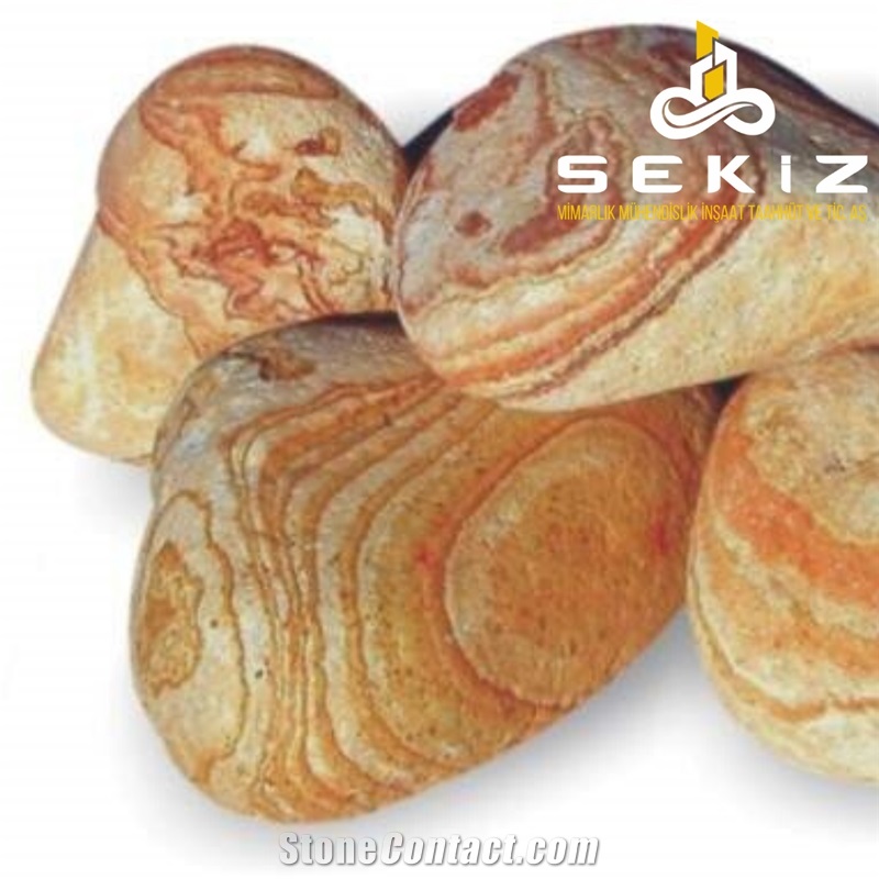 Yellow Rainbow Pebbles