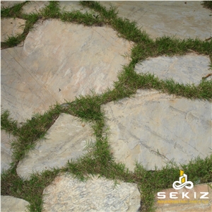 Yellow Slate Flagstone Paver, Walkway