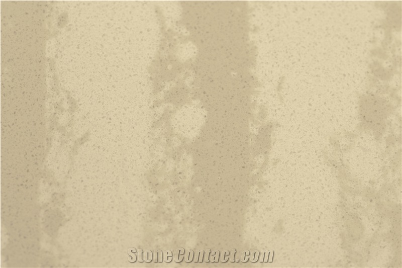 Beige Brown Calacatta Quartz Stone Slab