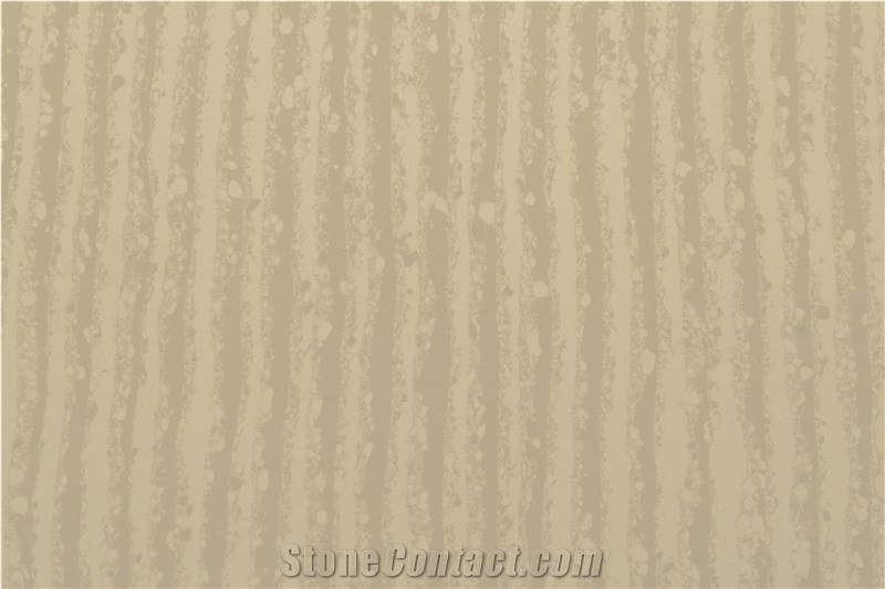Beige Brown Calacatta Quartz Stone Slab