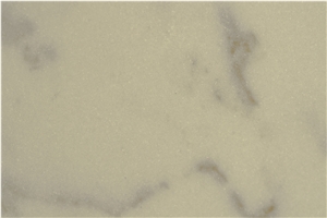 Beige White Pattern Quartz Stone Slab