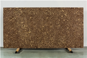 Dark Brown Platinum Particle Quartz Slab Dark Brown Platinum Particle Quartz Slab