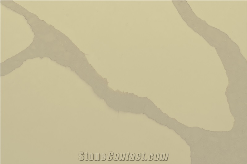 Golden Calacatta Quartz Stone Slab