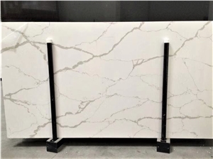 Ice Crack Laza Calacatta Quartz Stone Slab