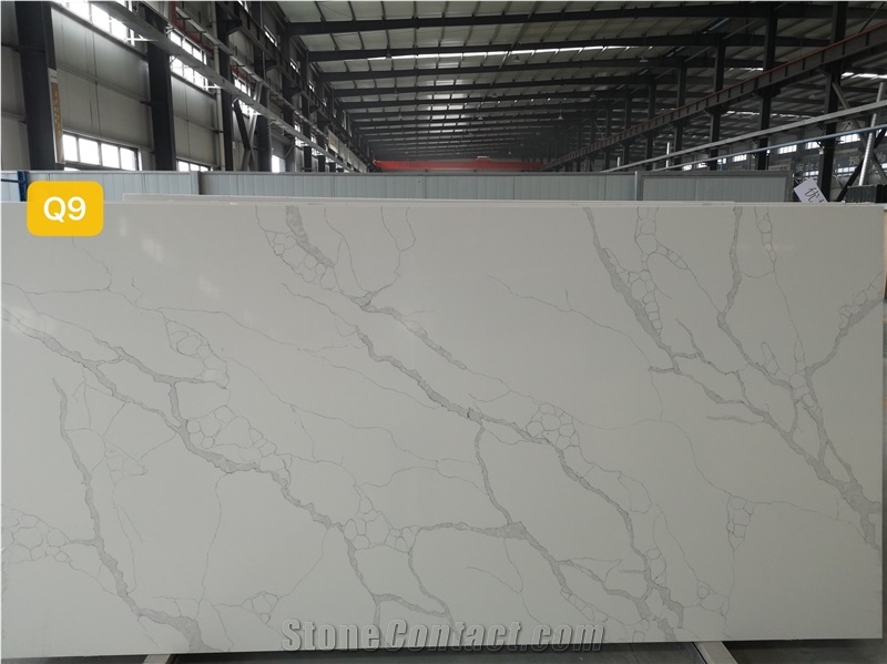 Ice Crack Laza Calacatta Quartz Stone Slab