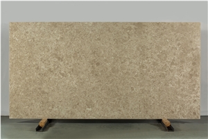 Irregular Pattern Semi-White Quartz Stone Slab