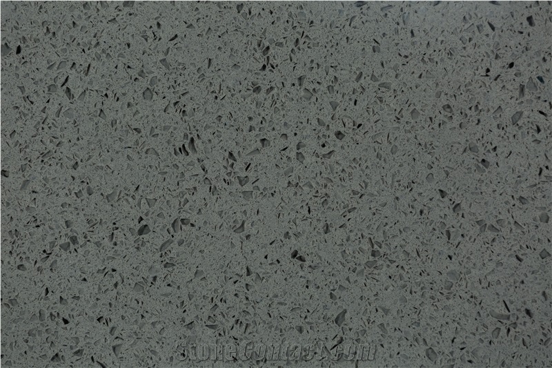 Irregular Pattern Semi-White Quartz Stone Slab