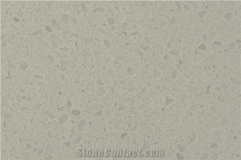 Ivory White Monochrome Quartz Stone Slab