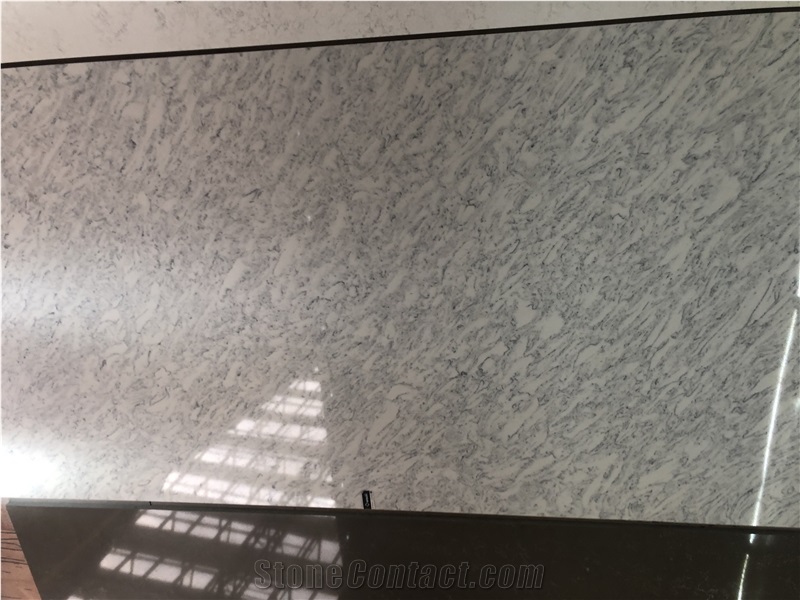 Light Grey Cement Ash Quartz Slabs
