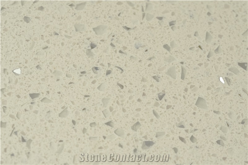 Monochrome Crystal Quartz Slabs Zd-1014