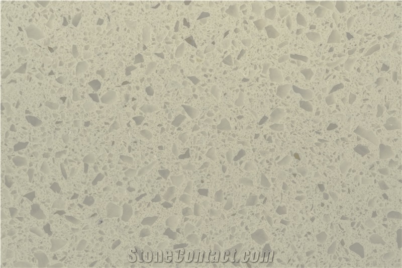 Monochrome Crystal Quartz Slabs Zd-1343