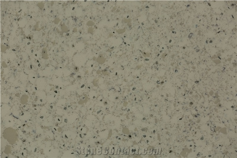 New Beige Quartz Stone Slab