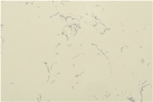 New Ivory White Pattern Quartz Stone Slab