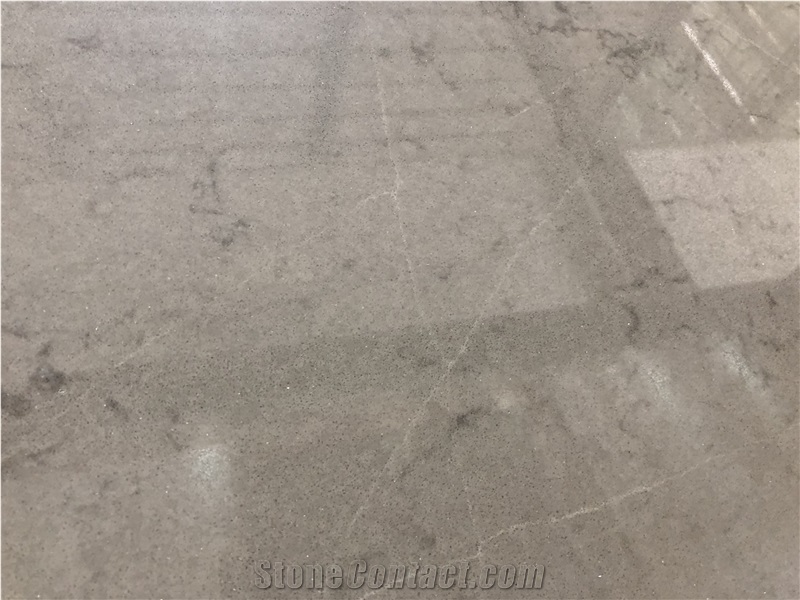 New Special Cement Ash Quartz Stone Slab
