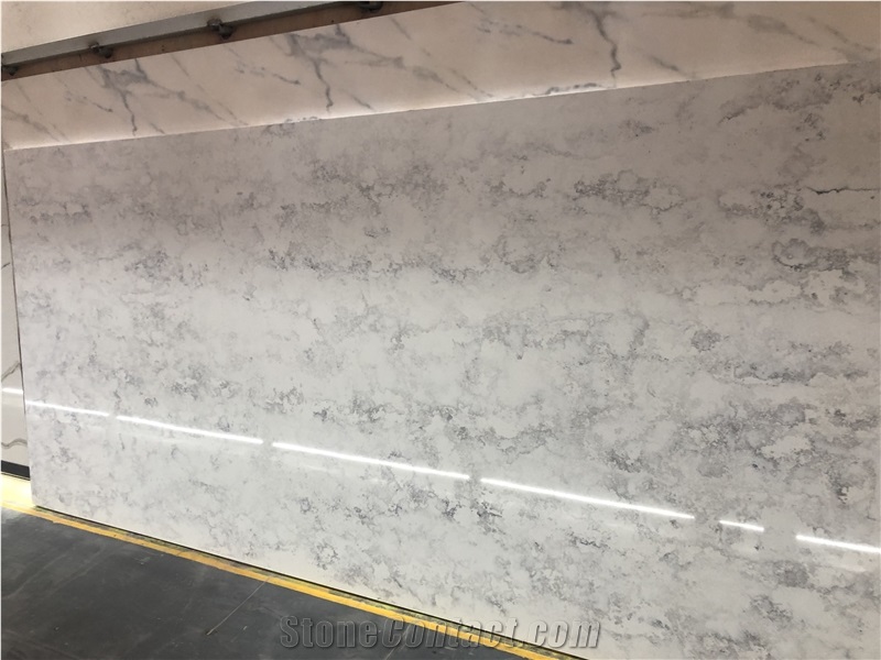 New Special Cement Ash Quartz Stone Slab