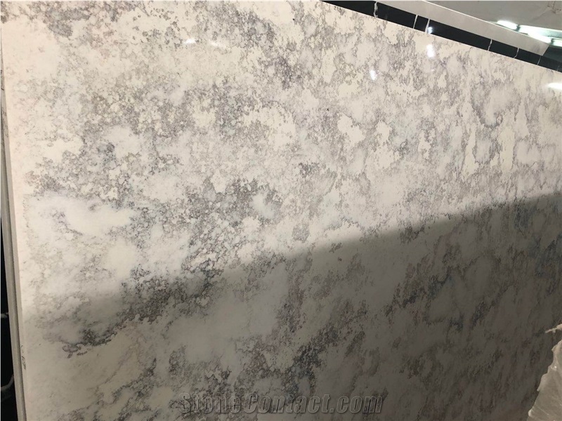 New Special Cement Ash Quartz Stone Slab
