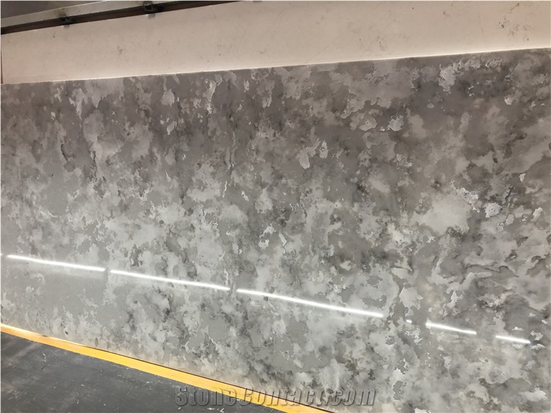 New Special Cement Ash Quartz Stone Slab