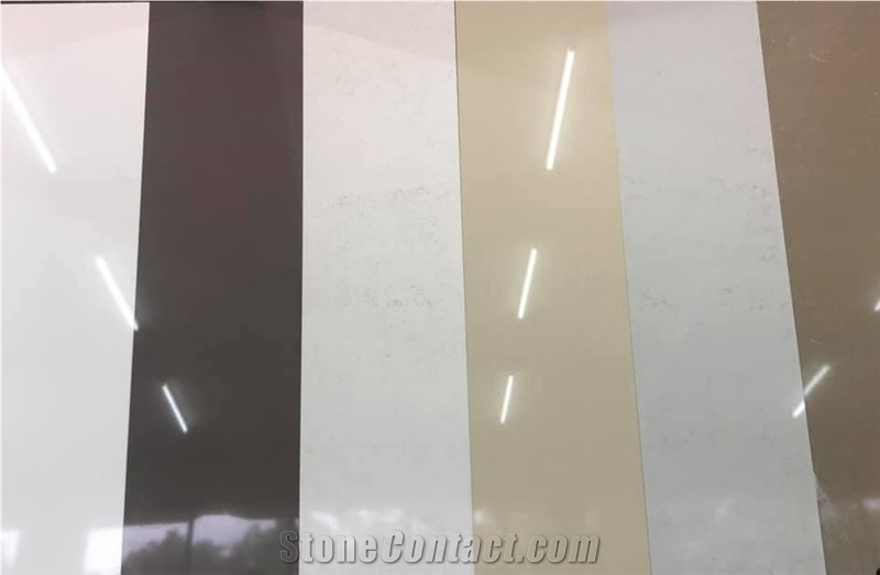 Pastel Colour Quartz Slabs